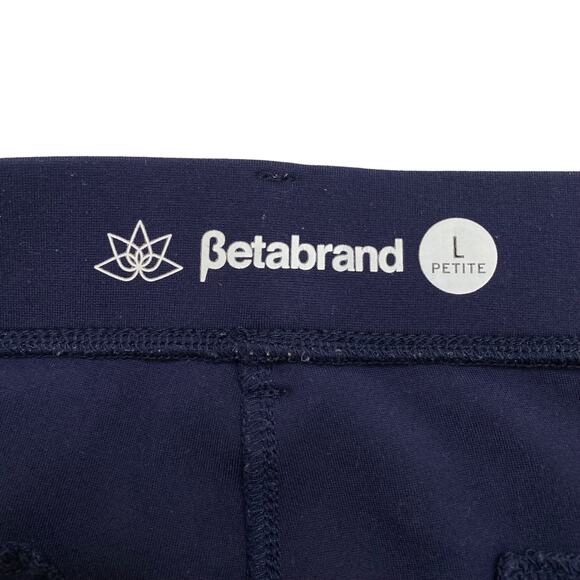 BETABRAND Straight Leg Classic Dress Yoga Pants Navy Blue Large Petite #W0076 - Picture 4 of 8